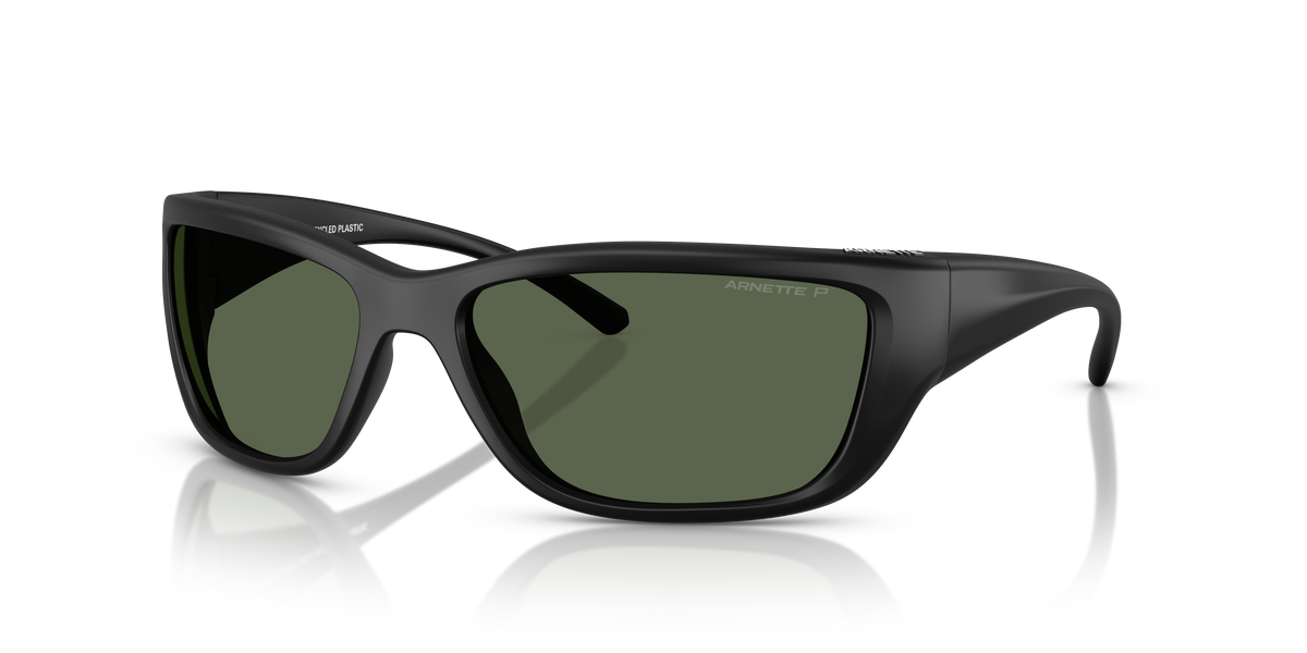 Arnette AN4353 Bubblewrap Sunglasses in 29009A Matte Black / Polarized Dark Green lens