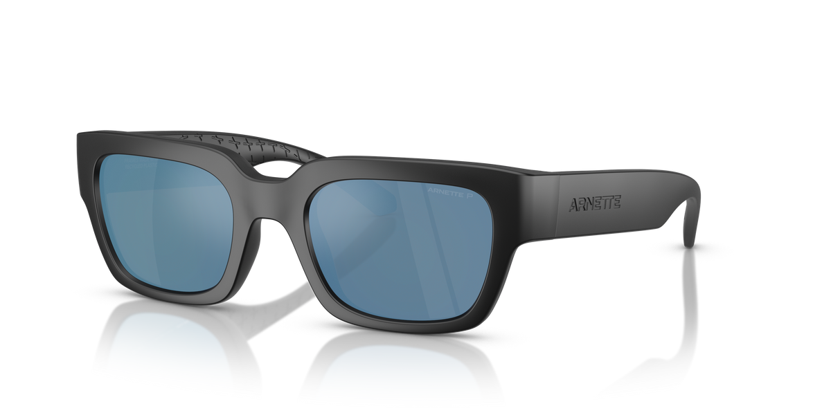 Arnette AN4354 Myndegap Kids' Sunglasses in 275822 Matte Black / Dark Grey Mirror Water Polarized lens