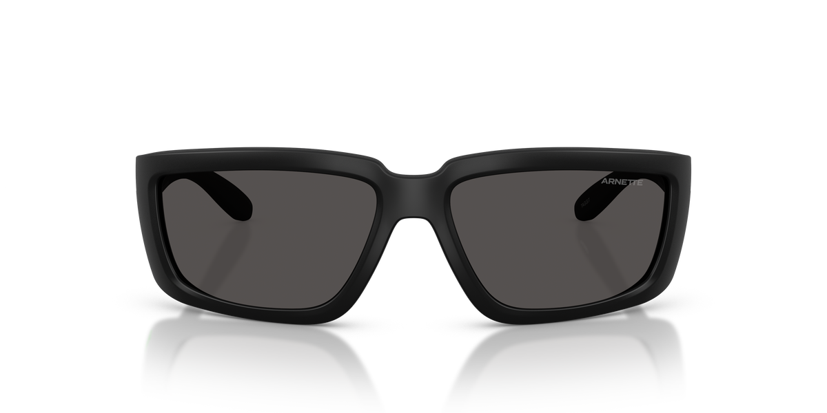 Arnette AN4355 Taggit Sunglasses in 275887 Matte Black/Black Rubber / Dark Grey lens, front view