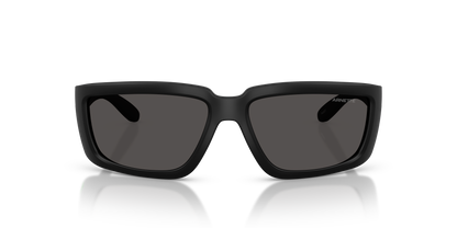 Arnette AN4355 Taggit Sunglasses in 275887 Matte Black/Black Rubber / Dark Grey lens, front view