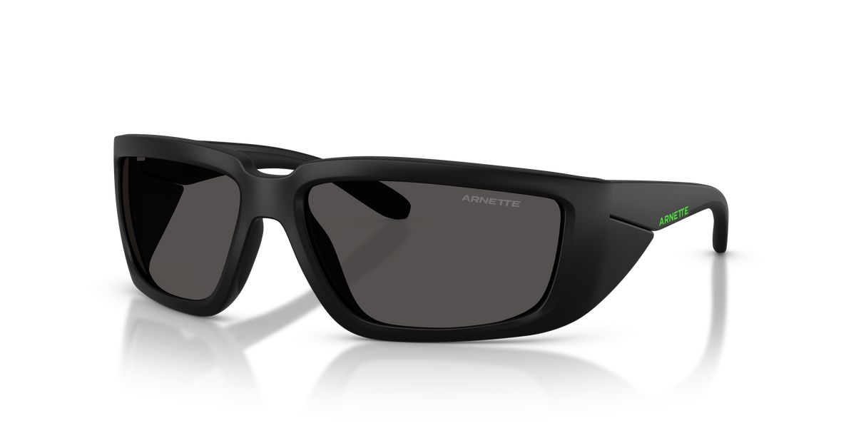 Arnette AN4355 Taggit Sunglasses in 275887 Matte Black/Black Rubber / Dark Grey lens