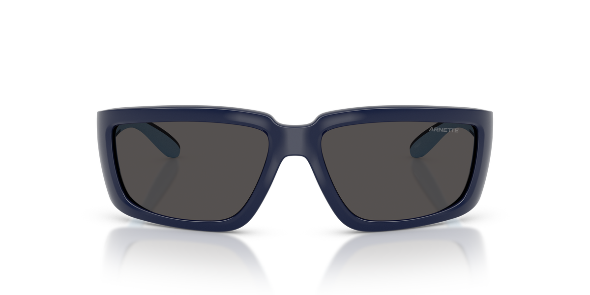 Arnette AN4355 Taggit Sunglasses in 275987 Dark Blue/Azure Rubber / Dark Grey lens, front view
