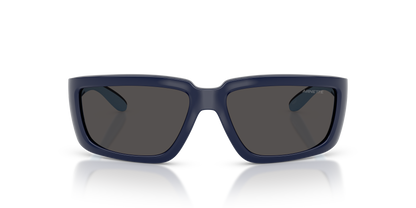 Arnette AN4355 Taggit Sunglasses in 275987 Dark Blue/Azure Rubber / Dark Grey lens, front view