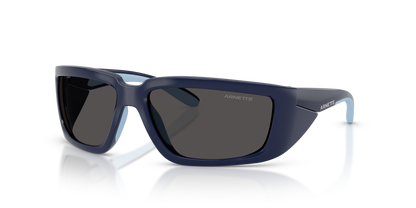 Arnette AN4355 Taggit Sunglasses in 275987 Dark Blue/Azure Rubber / Dark Grey lens