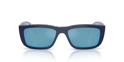 Arnette AN4356 Graf Sunglasses in 27591W Dark Blue/Azure Rubber / Clear lens, front view