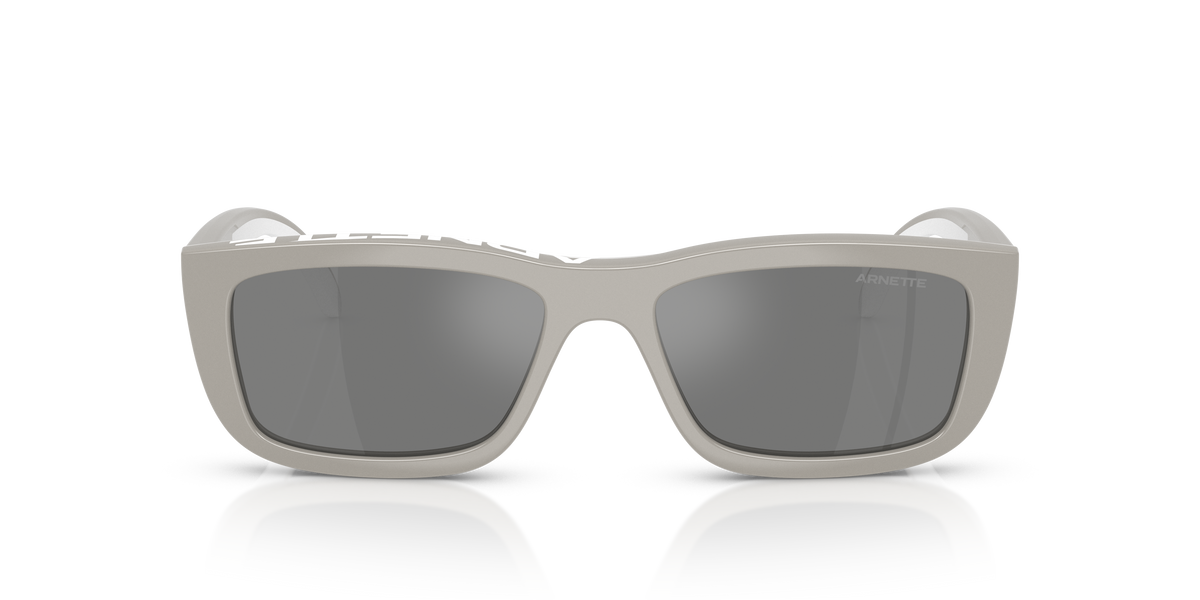 Arnette AN4356 Graf Sunglasses in 29871W Light Grey/White Rubber / Clear lens, front view
