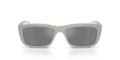 Arnette AN4356 Graf Sunglasses in 29871W Light Grey/White Rubber / Clear lens, front view