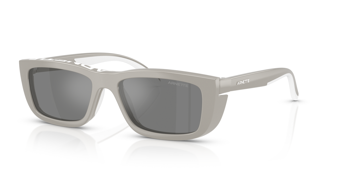 Arnette AN4356 Graf Sunglasses in 29871W Light Grey/White Rubber / Clear lens