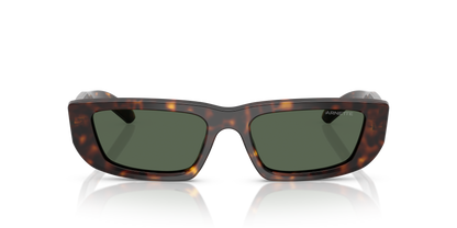 Arnette AN4357 Al Sunglasses in 122271 Dark Havana / Dark Green lens, front view