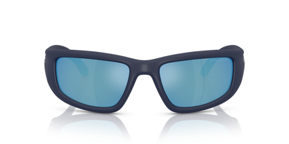 Arnette AN4358 Zyme Sunglasses in 275922 Rubber Dark Blue / Dark Grey Mirror Water Polarized lens, front view