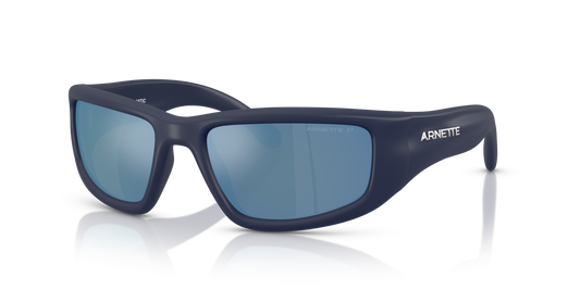 Arnette AN4358 Zyme Sunglasses in 275922 Rubber Dark Blue / Dark Grey Mirror Water Polarized lens