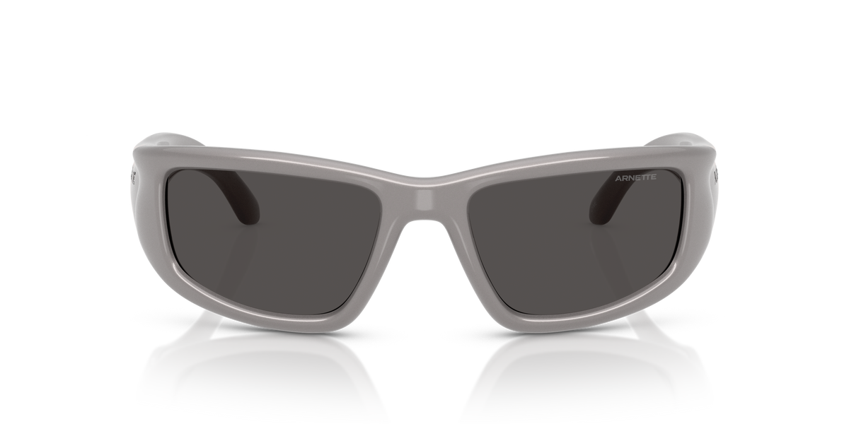 Arnette AN4358 Zyme Sunglasses in 296187 Metallic Silver / Dark Grey lens, front view