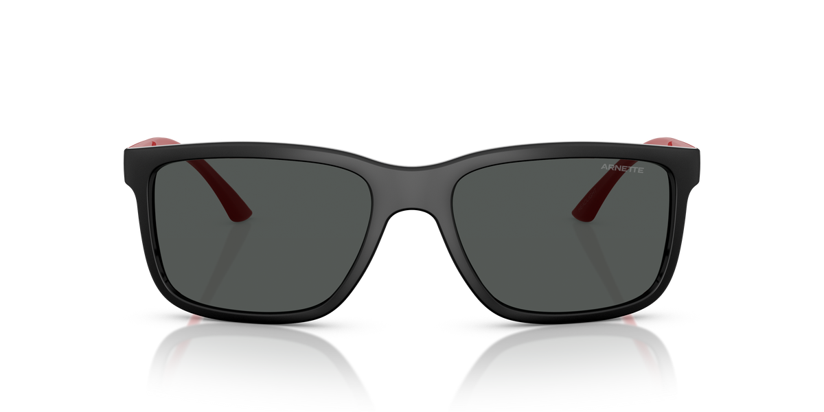 Arnette AN4359 Headlight Sunglasses in 275887 Black Matte/Shiny / Dark Grey lens, front view