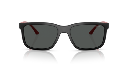 Arnette AN4359 Headlight Sunglasses in 275887 Black Matte/Shiny / Dark Grey lens, front view