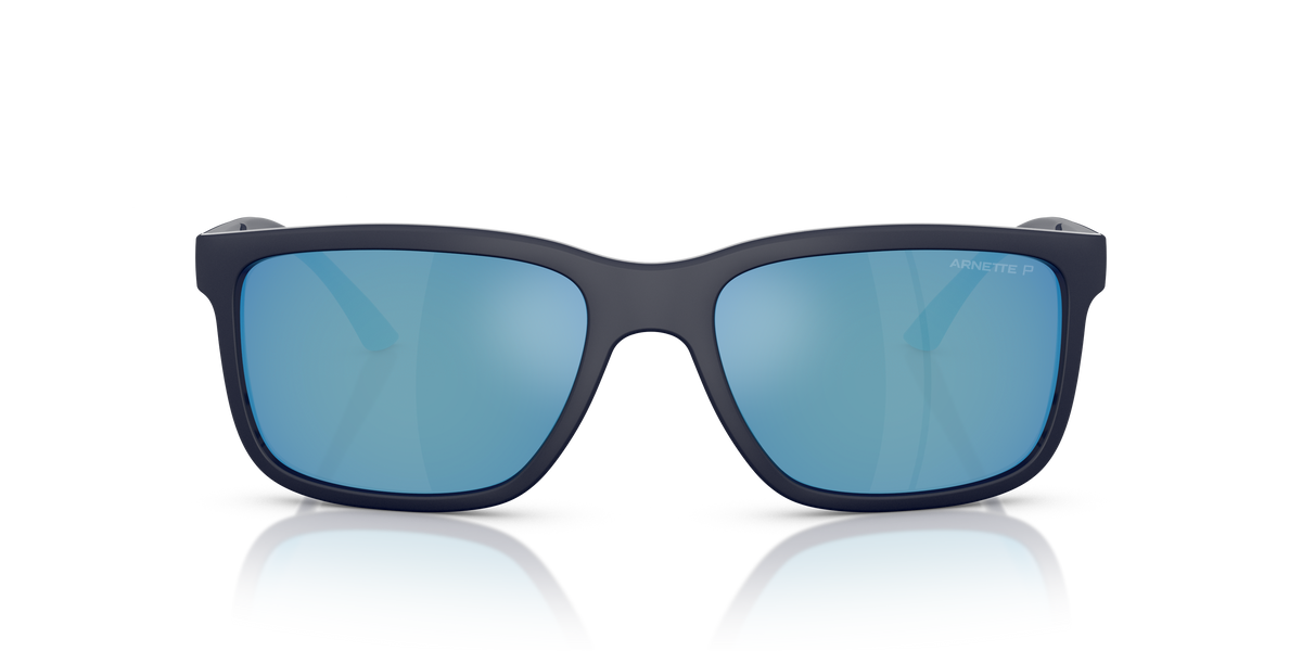 Arnette AN4359 Headlight Sunglasses in 276222 Dark Blue Matte/Shiny / Dark Grey Mirror Water Polarized lens, front view