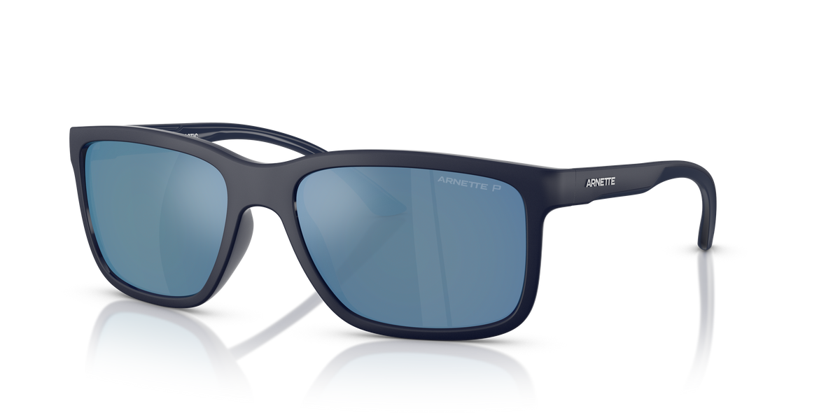 Arnette AN4359 Headlight Sunglasses in 276222 Dark Blue Matte/Shiny / Dark Grey Mirror Water Polarized lens