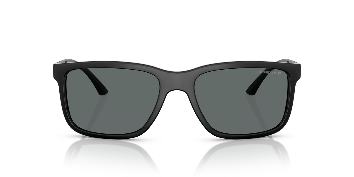 Arnette AN4359 Headlight Sunglasses in 290081 Black Matte/Shiny / Dark Grey Polarized lens, front view