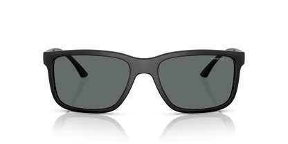 Arnette AN4359 Headlight Sunglasses in 290081 Black Matte/Shiny / Dark Grey Polarized lens, front view