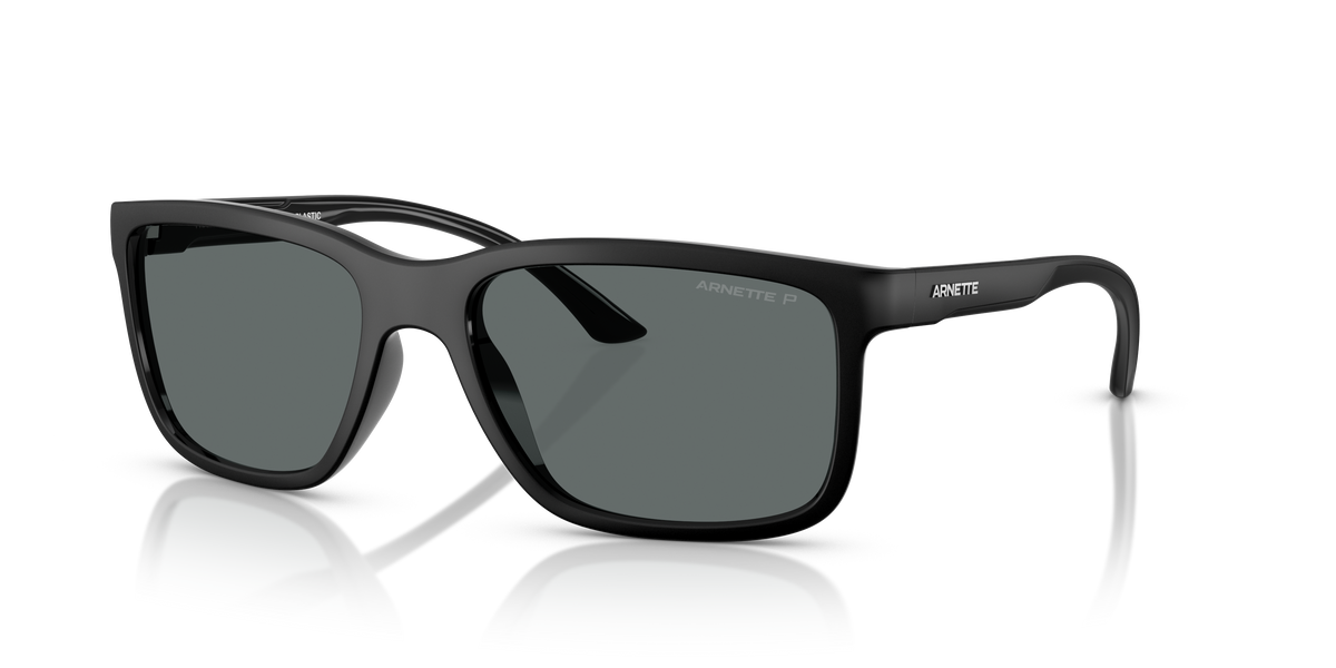 Arnette AN4359 Headlight Sunglasses in 290081 Black Matte/Shiny / Dark Grey Polarized lens