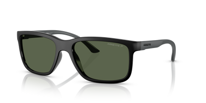 Arnette AN4359 Headlight Sunglasses in 29919A Black Matte/Shiny / Dark Green Polarized lens