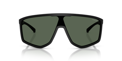 Arnette AN4360 Stripe-M Sunglasses in 290071 Matte Recycled Black / Dark Green lens, front view