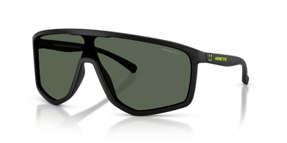 Arnette AN4360 Stripe-M Sunglasses in 290071 Matte Recycled Black / Dark Green lens