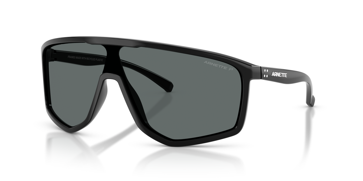 Arnette AN4360 Stripe-M Sunglasses in 290081 Recycled Black / Dark Grey Polarized lens