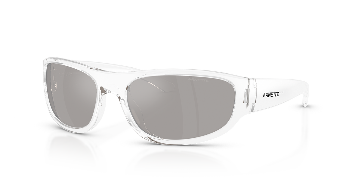 Arnette AN4361 Gondo Sunglasses in 27556G Crystal / Light Grey Mirror Silver lens