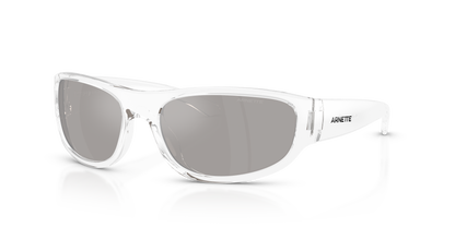 Arnette AN4361 Gondo Sunglasses in 27556G Crystal / Light Grey Mirror Silver lens
