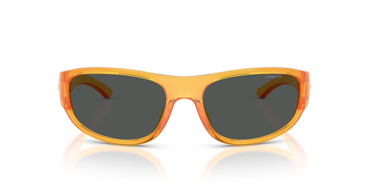 Arnette AN4361 Gondo Sunglasses in 287587 Transparent Orange / Dark Grey lens, front view