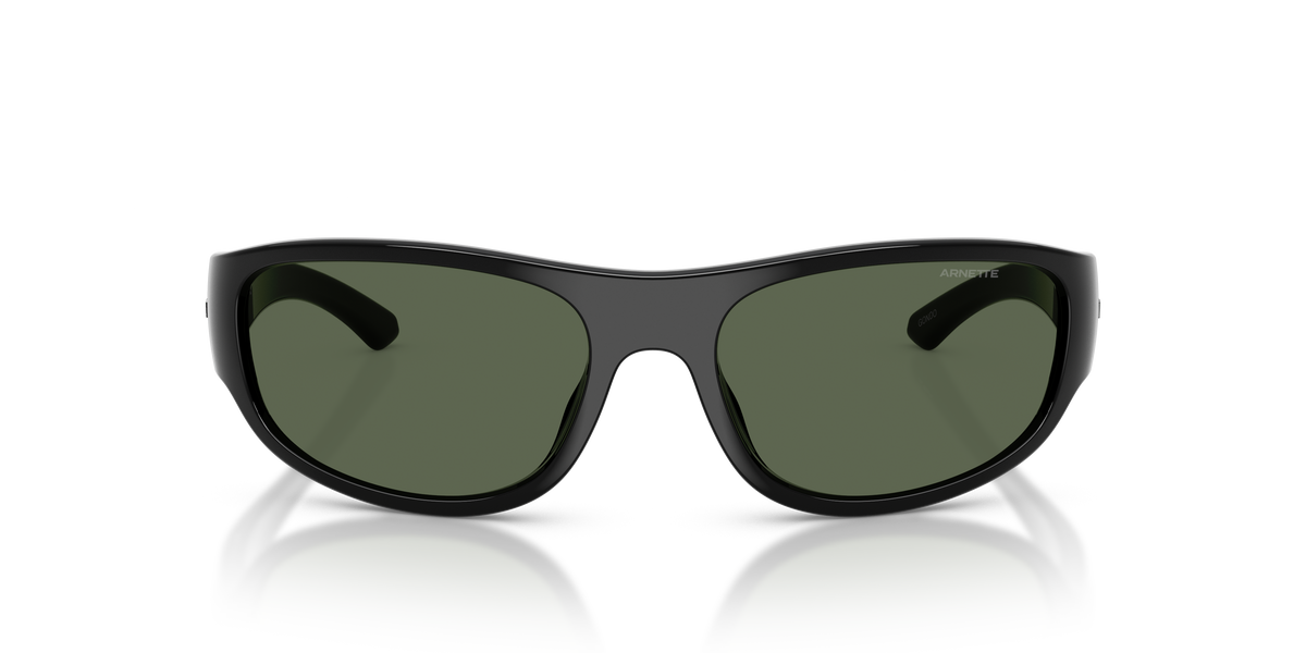 Arnette AN4361 Gondo Sunglasses in 290071 Recycled Black / Dark Green lens, front view