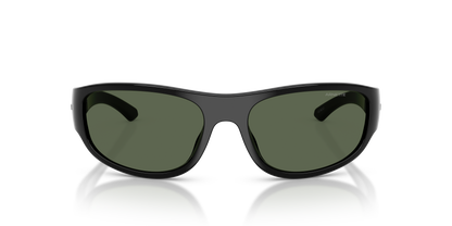 Arnette AN4361 Gondo Sunglasses in 290071 Recycled Black / Dark Green lens, front view