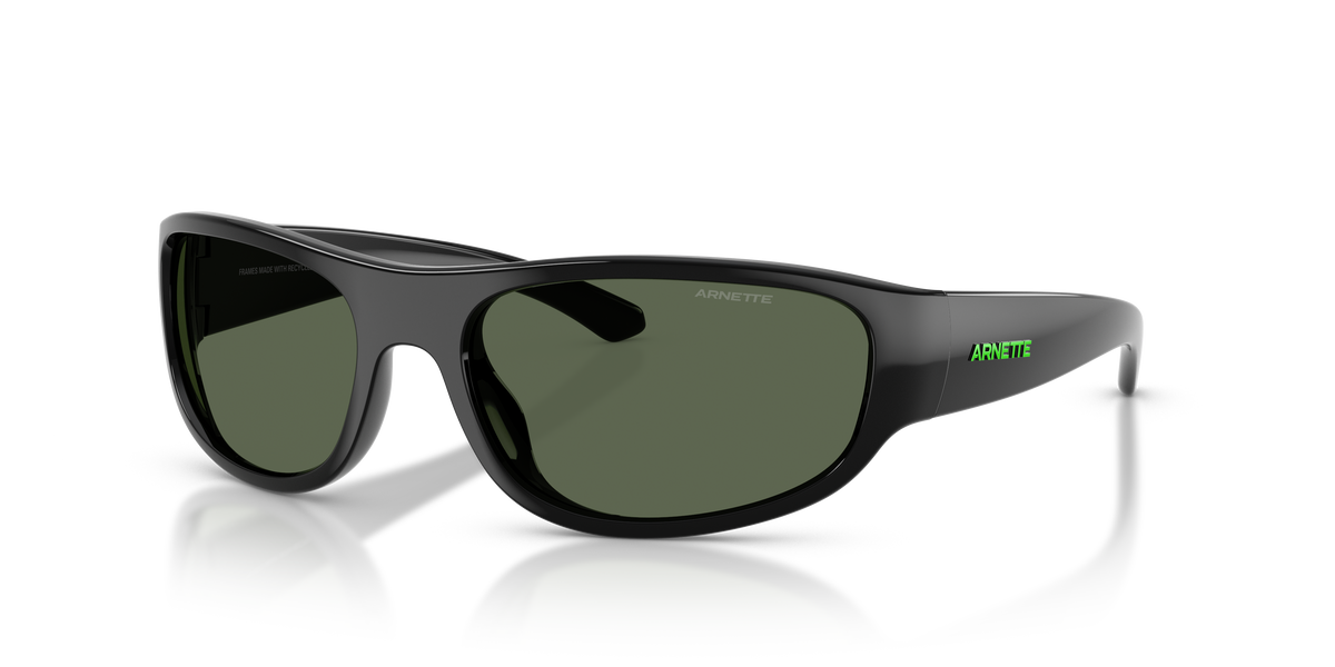 Arnette AN4361 Gondo Sunglasses in 290071 Recycled Black / Dark Green lens