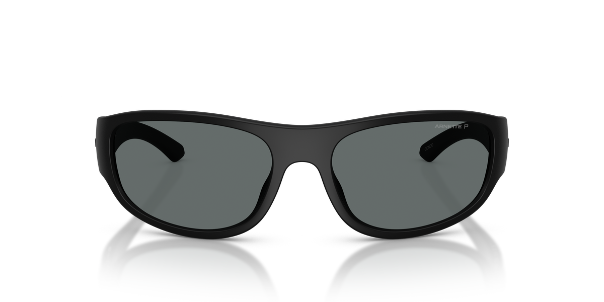 Arnette AN4361 Gondo Sunglasses in 290081 Recycled Black / Dark Grey Polarized lens, front view