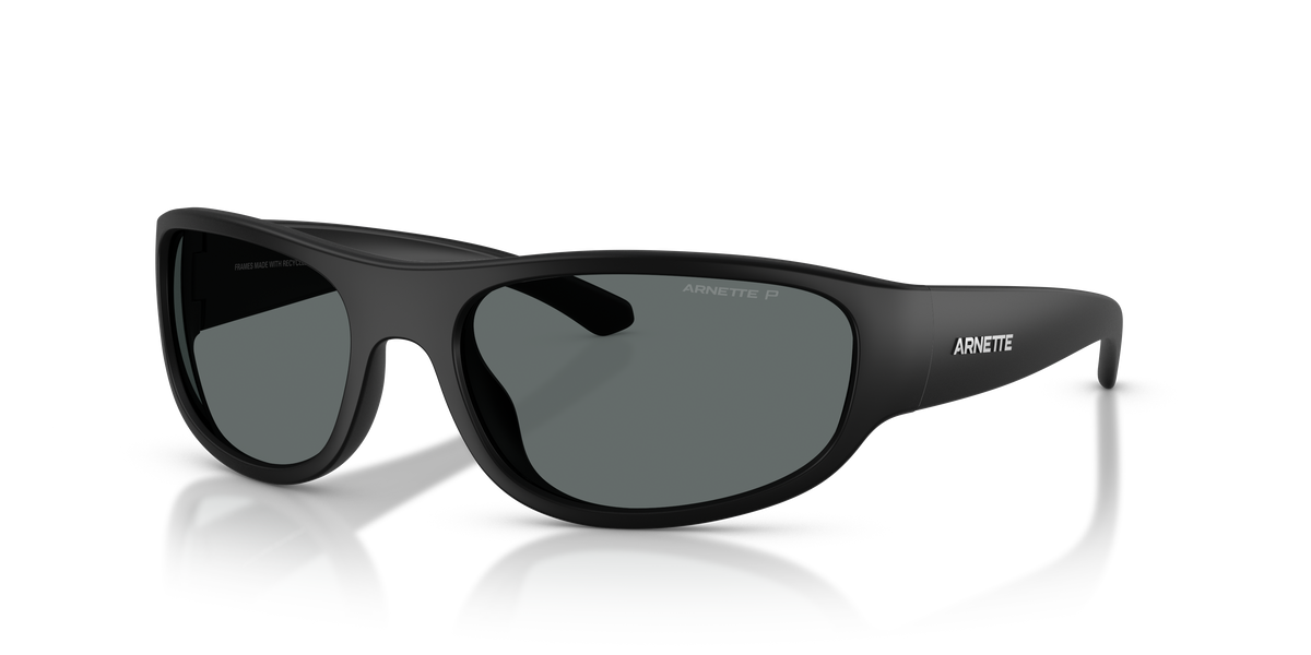 Arnette AN4361 Gondo Sunglasses in 290081 Recycled Black / Dark Grey Polarized lens