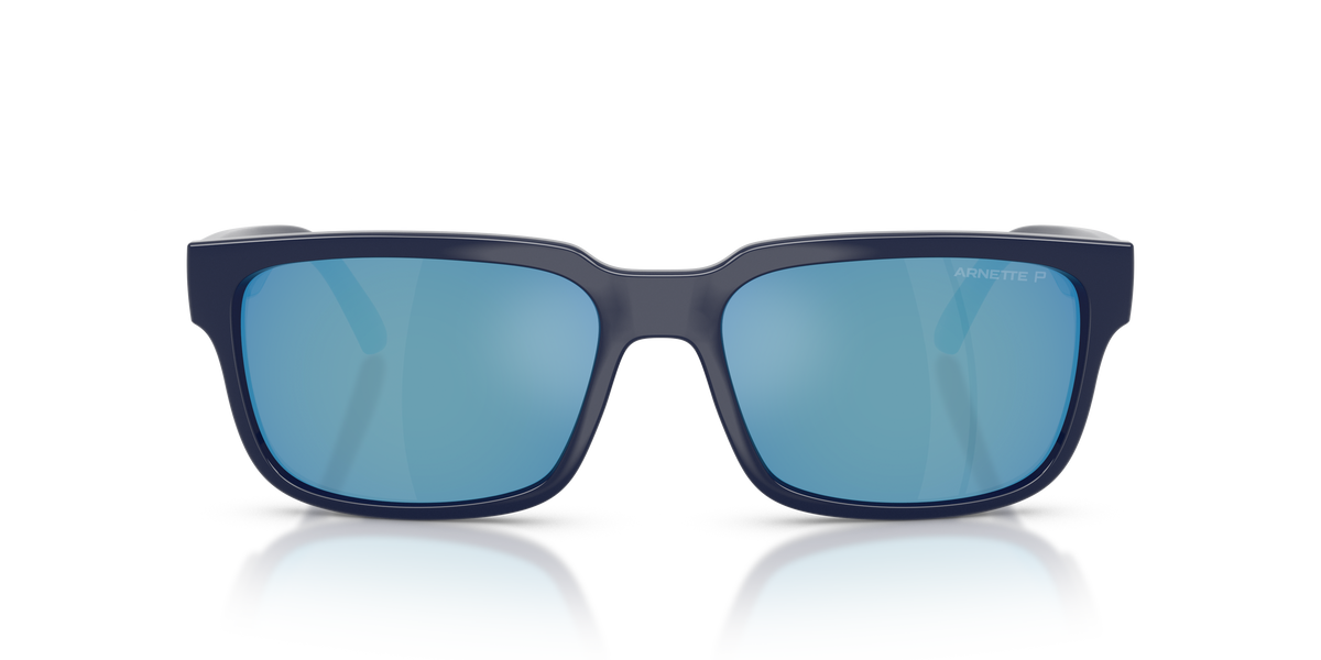 Arnette AN4362 Twister Sunglasses in 275422 Dark Blue / Dark Grey Mirror Water Polarized lens, front view