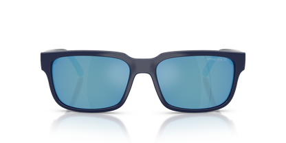 Arnette AN4362 Twister Sunglasses in 275422 Dark Blue / Dark Grey Mirror Water Polarized lens, front view