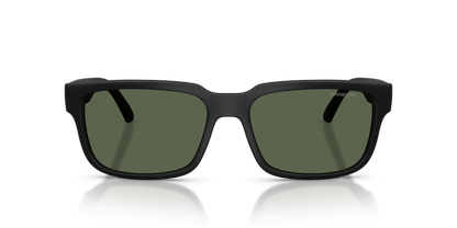 Arnette AN4362 Twister Sunglasses in 29009A Matte Black / Dark Green Polarized lens, front view