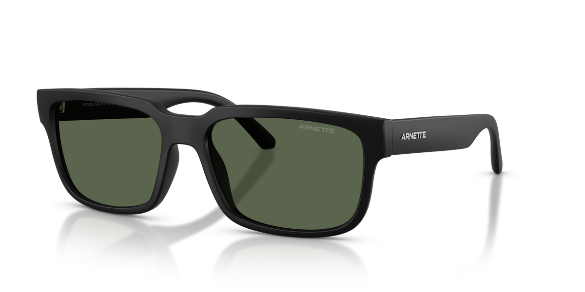 Arnette AN4362 Twister Sunglasses in 29009A Matte Black / Dark Green Polarized lens