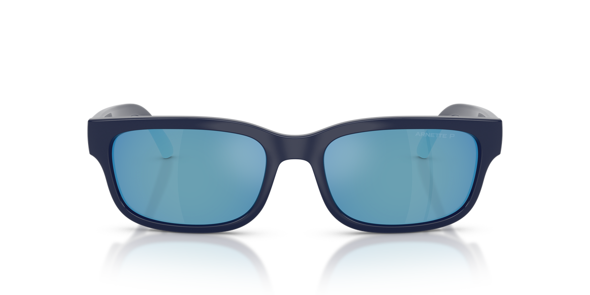 Arnette AN4363 Defyer Sunglasses in 275422 Dark Blue / Dark Grey Mirror Water Polarized lens, front view