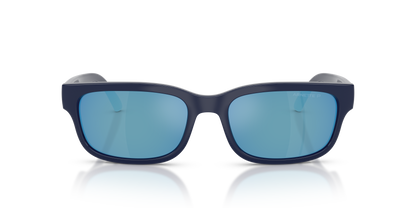 Arnette AN4363 Defyer Sunglasses in 275422 Dark Blue / Dark Grey Mirror Water Polarized lens, front view