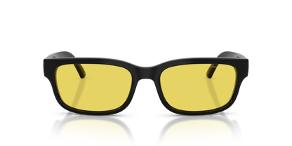 Arnette AN4363 Defyer Sunglasses in 290085 Recycled Black / Yellow lens, front view