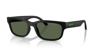 Arnette AN4363 Defyer Sunglasses in 29009A Matte Recycled Black / Dark Green Polarized lens