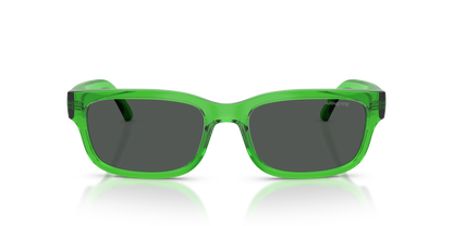 Arnette AN4363 Defyer Sunglasses in 301487 Transparent Yellow / Dark Grey lens, front view