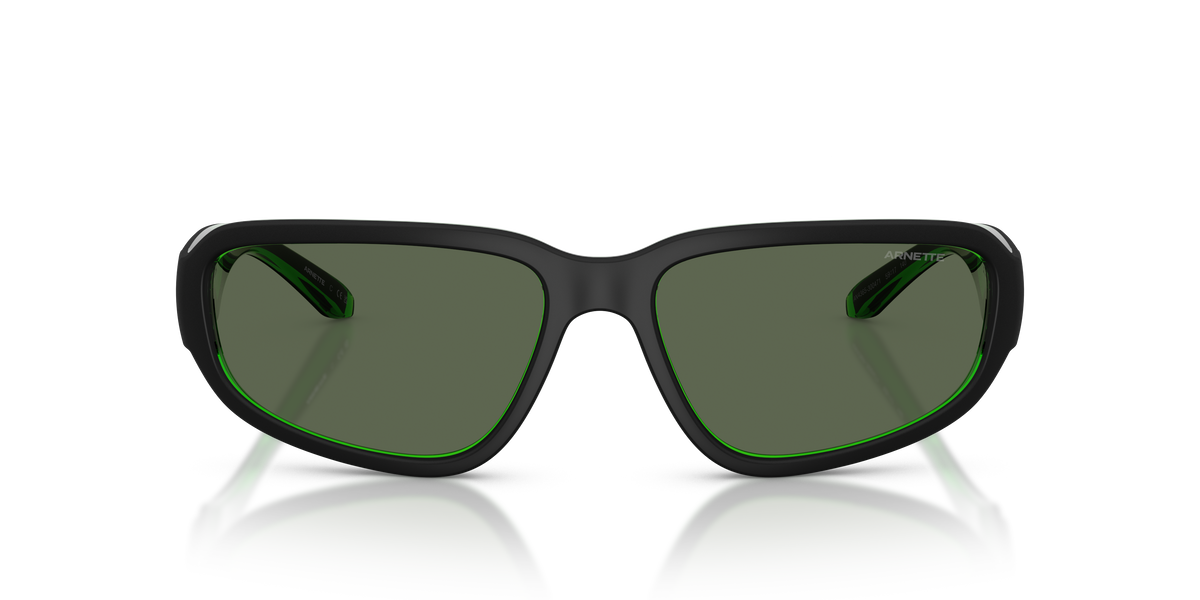 Arnette AN4365 Goodle Sunglasses in 300471 Black/Green / Dark Green lens, front view