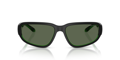Arnette AN4365 Goodle Sunglasses in 300471 Black/Green / Dark Green lens, front view
