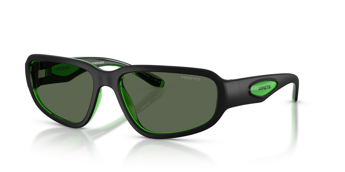 Arnette AN4365 Goodle Sunglasses in 300471 Black/Green / Dark Green lens