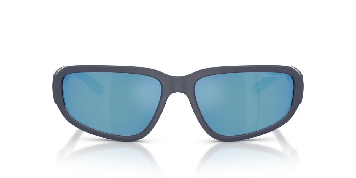 Arnette AN4365 Goodle Sunglasses in 300722 Navy/Transparent Blue / Dark Grey Mirror Water Polarized lens, front view