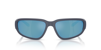 Arnette AN4365 Goodle Sunglasses in 300722 Navy/Transparent Blue / Dark Grey Mirror Water Polarized lens, front view