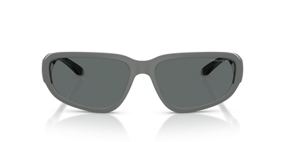 Arnette AN4365 Goodle Sunglasses in 300981 Transparent Dark Grey / Dark Grey Polarized lens, front view